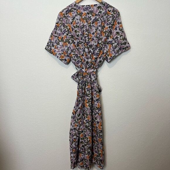 Vince Wisteria Vine Dress Short Sleeve Floral Women Small - Picture 5 of 7
